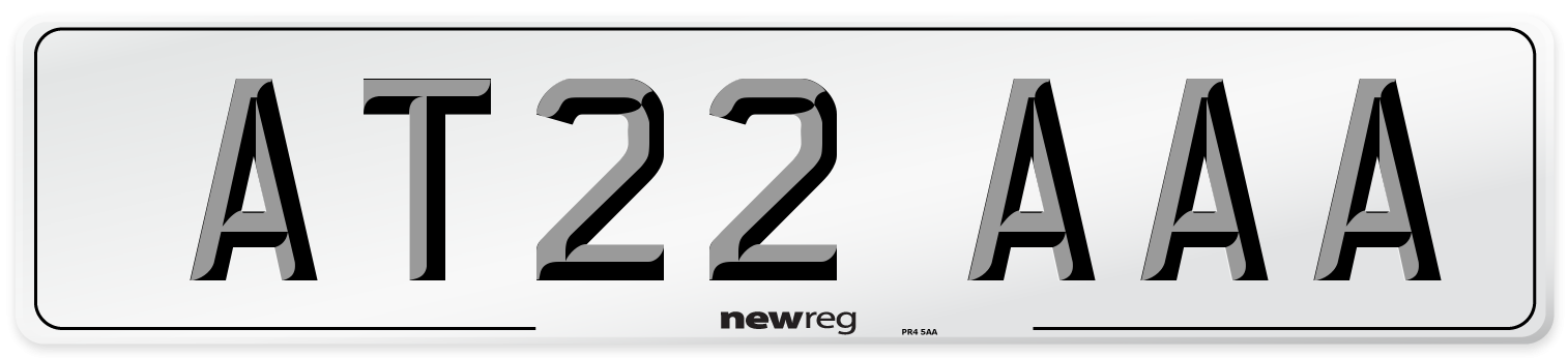 AT22 AAA Number Plate from New Reg
